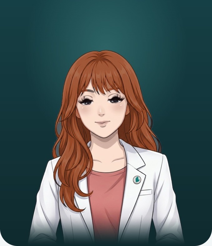 Gaya anime, rambut panjang bergelombang