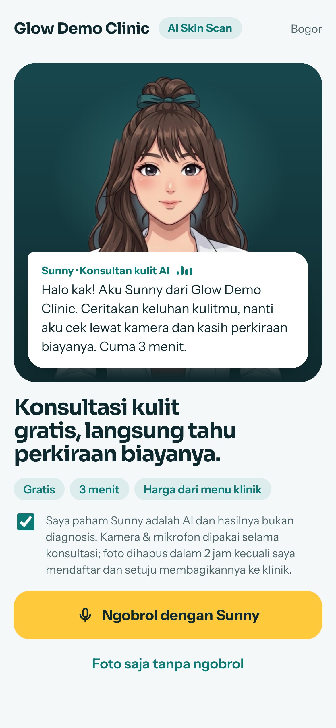 Halaman pembuka klinik